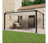 vidaXL Pergola avec toit à lamelles 3x4 m Crème Tissu et aluminium