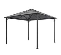 vidaXL Tonnelle avec Toit Anthracite Chapiteau de Patio Aluminium Tente de Réception
