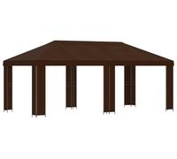 vidaXL, tonnelle de jardin, 6 x 3 mètres, couleur marron, polyester et acier, 190 g/m²