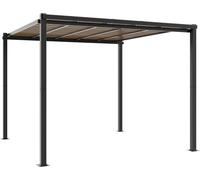 vidaXL, tonnelle de jardin anthracite, 3x3 mètres, aluminium