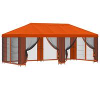 vidaXL, tonnelle de jardin avec parois latérales, 6 x 3 mètres, couleur orange