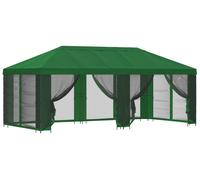 vidaXL, tonnelle de jardin avec parois latérales, 6 x 3 mètres, couleur verte