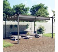 vidaXL Pavillon avec toit extensible 4x3 m Anthracite
