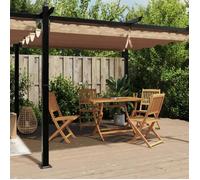 vidaXL Tonnelle de jardin avec toit rétractable taupe 3x6 m aluminium, tonnelle de jardin, tonnelle de patio, pavillon de 3217063