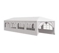 vidaXL Tonnelle de Jardin Blanc Tentes Belvédères Pavillon Chapiteau Fête