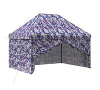 vidaXL Tente pop-up avec 4 parois latérales, dimensions 2,9 x 4,3 m, motif camouflage bleu