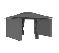 VIDAXL Tonnelle jardin, joli parasol de repos, de jardin avec rideaux 4 x 3 m Anthracite - (4x3x2.7 m) BONNE1693