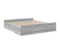 vidaXL Tour de lit Gris Sonoma 200 x 200 cm Bois Multicouche
