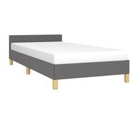 vidaXL Tour de lit sans matelas Gris foncé 90 x 200 cm Tissu