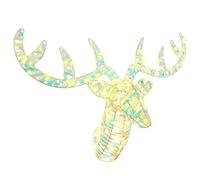 vidaXL Traîneau tiré par Un Renne Blanc Chaud 68 x 36.5 x 62.5 cm Pet, Décor de Noël Moderne, Figurine de Renne, Ornement Lumineux, Affichage USB Festif pour Les fêtes