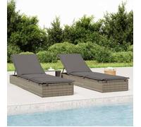 vidaXL Transat 1 pc avec table gris résine tressée 319633