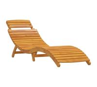 vidaXL Chaise longue 3 pièces Marron Bois massif d'acacia