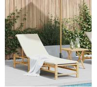 vidaXL Chaise longue avec support en bambou 55 x 199 x 30 cm