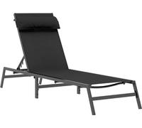 vidaXL Transat en acier, noir et anthracite
