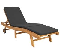 vidaXL, transat en polyester, couleur marron et gris foncé