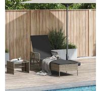 vidaXL Transat Gris et Gris foncé 200 x 55 x 92 cm polyrotin