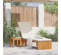 vidaXL Transat Huile Naturelle 200 x 55 x 94 cm Bois d'acacia massif