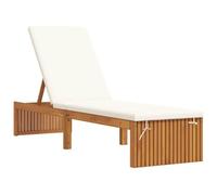 Chaise longue vidaXL, couleur huile naturelle, 200 x 55 x 94 cm, bois massif d'acacia