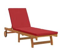 vidaXL Transat Marron 199 x 63 x 85 cm Bois d'Acacia Massif, Transat d'extérieur réglable, mobilier de Jardin Moderne, Chaise Relax Multi-Positions, canapé terrasse Durable