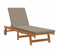 vidaXL Transat Marron 199 x 63 x 85 cm Bois d'Acacia Massif, Transat d'extérieur réglable, mobilier de Jardin Moderne, Chaise Relax Multi-Positions, canapé terrasse Durable