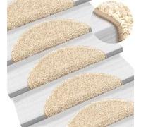 vidaXL Trapmatten 15 st 56x17x3 cm crÃmekleurig133896 Crème G