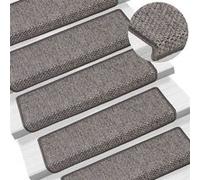 vidaXL Trapmatten zelfklevend 15st sisal-look 65x21x4cm grijs en beige326884 Beige G