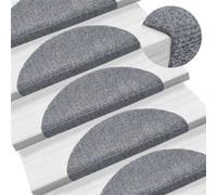vidaXL Trapmatten zelfklevend 56x17x3 cm naaldvilt lichtgrijs 15 st132693 Gris G