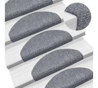 vidaXL Trapmatten zelfklevend 65x21x4 cm naaldvilt lichtgrijs 15 st132699 Gris G