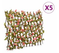 Treillis de lierre artificiel - vidaXL - Extensible 5 pcs - 180x60 cm - PVC - Bois massif