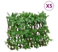vidaXL Treillis de Lierre Artificiel Extensible 5 pcs, Écran de Clôture, Brise-vue d’Intimité, Décoration de Jardin 366585