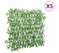 vidaXL Treillis de lierre artificiel extensible 5 pcs vert 180x65 cm