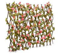 vidaXL Treillis de Lierre Artificiel Extensible, Écran de Clôture, Brise-Vue d’Intimité, Décoration de Jardin Extérieur, Rose Foncé 180x60 cm
