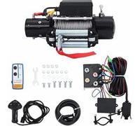 vidaXL Treuil électrique 12 V 5909 kg 6T télécommandes câble 210022