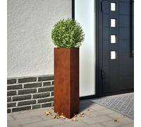 vidaXL Bac à plantes 2 pcs. Triangulaire 30x26x75 cm Acier résistant aux intempéries
