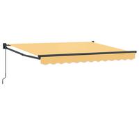 vidaXL Tringle à rideau extensible, couleur sable, 3,5 x 2,5 m