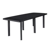 vidaXL Trio Table Extensible à 6 Pieds, Plastique, Anthracite, 216 x 90 x 72 cm