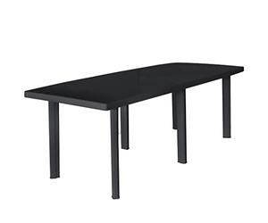 vidaXL Trio Table Extensible à 6 Pieds, Plastique, Anthracite, 216 x 90 x 72 cm