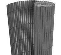 vidaXL Clôture de jardin Double face PVC 150 x 500 cm Gris