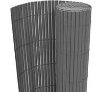 vidaXL Clôture de jardin Double face PVC 90 x 500 cm Gris