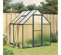 vidaXL Tuinkas met basisframe 169x169x195 cm aluminium groen4005829 G