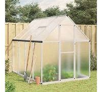 vidaXL Serre avec cadre de base 224x169x195 cm aluminium argenté
