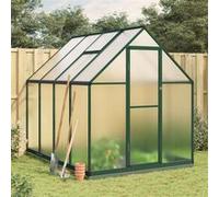 vidaXL Tuinkas met basisframe 224x169x202 cm aluminium groen3266324 G