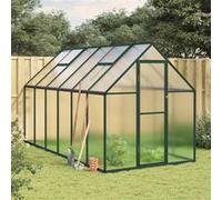 Tuinkas met basisframe 334x169x195 cm aluminium groen3266327