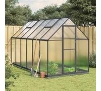 Tuinkas met basisframe 334x169x202 cm aluminium antracietkleur3266331