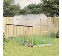 vidaXL Tuinkas met basisframe 445x169x195 cm aluminium zilverkleurig3266332 G