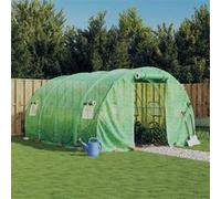 Vidaxl Serre Avec Cadre En Acier Vert 12 M² 4x3x2 M