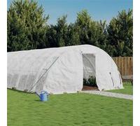 Vidaxl Serre Avec Cadre En Acier Blanc 60 M² 12x5x2,3 M