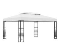 vidaXL Pavillon de jardin Acier revêtu par poudre 4x3x2,7 m Blanc
