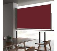 vidaXL Auvent Latéral Rétractable de Patio Store Latéral Brise-Vue Abri Soleil Jardin Terrasse Balcon Exterieur Résistant aux UV 140x300 cm Rouge