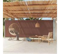 vidaXL Marquise latérale extensible 200x600 cm résistante aux UV brun